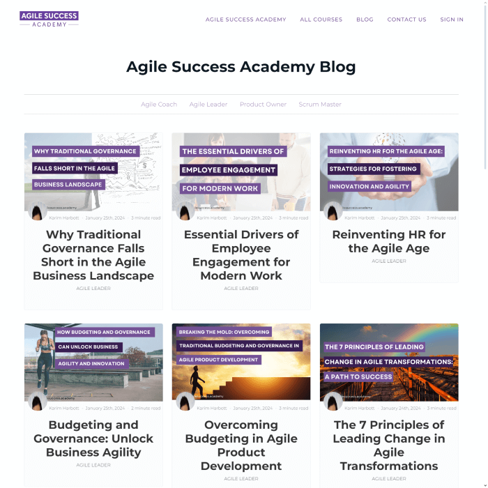 Agile Success Academy Blog