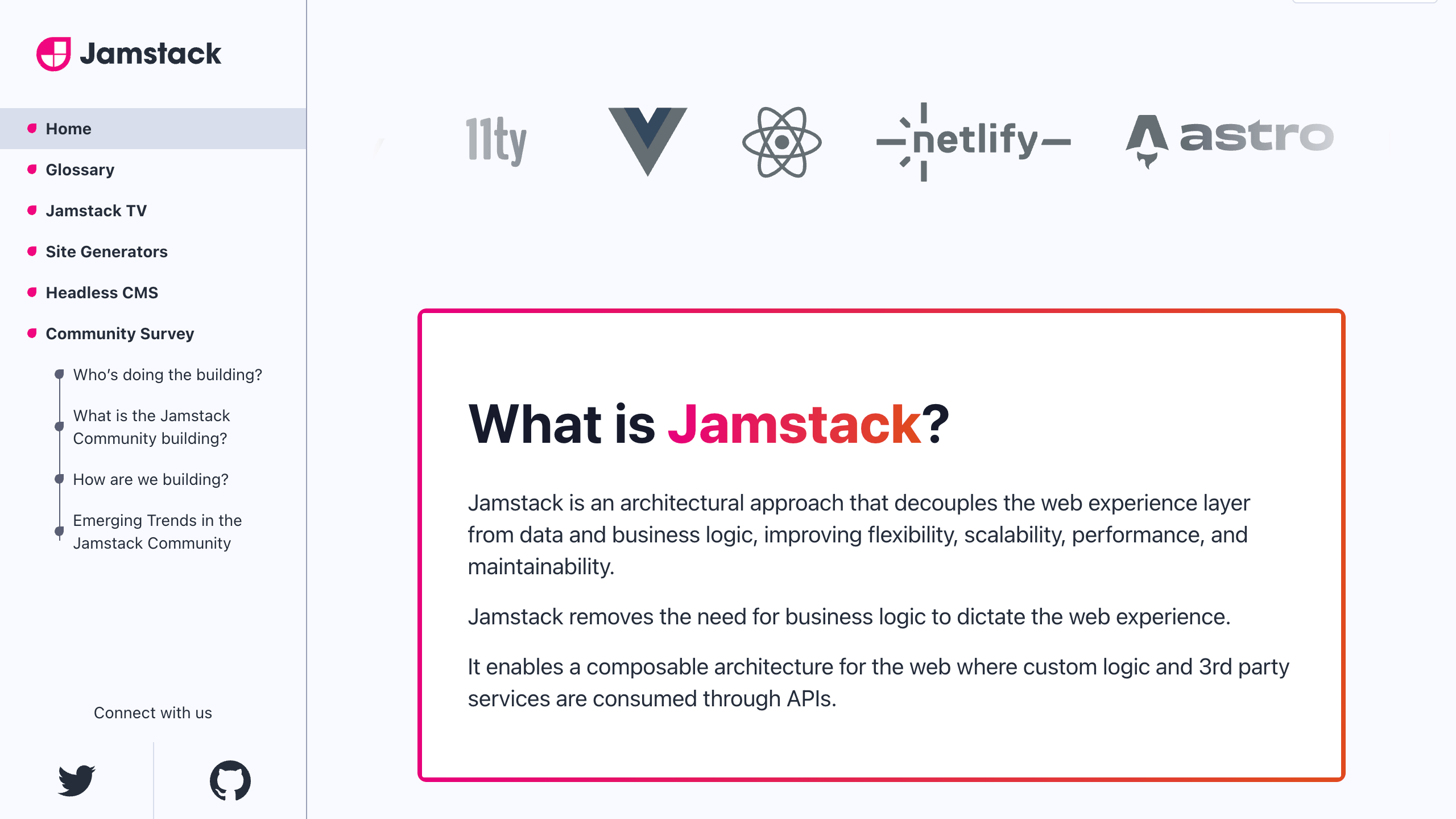 Jamstack screenshot
