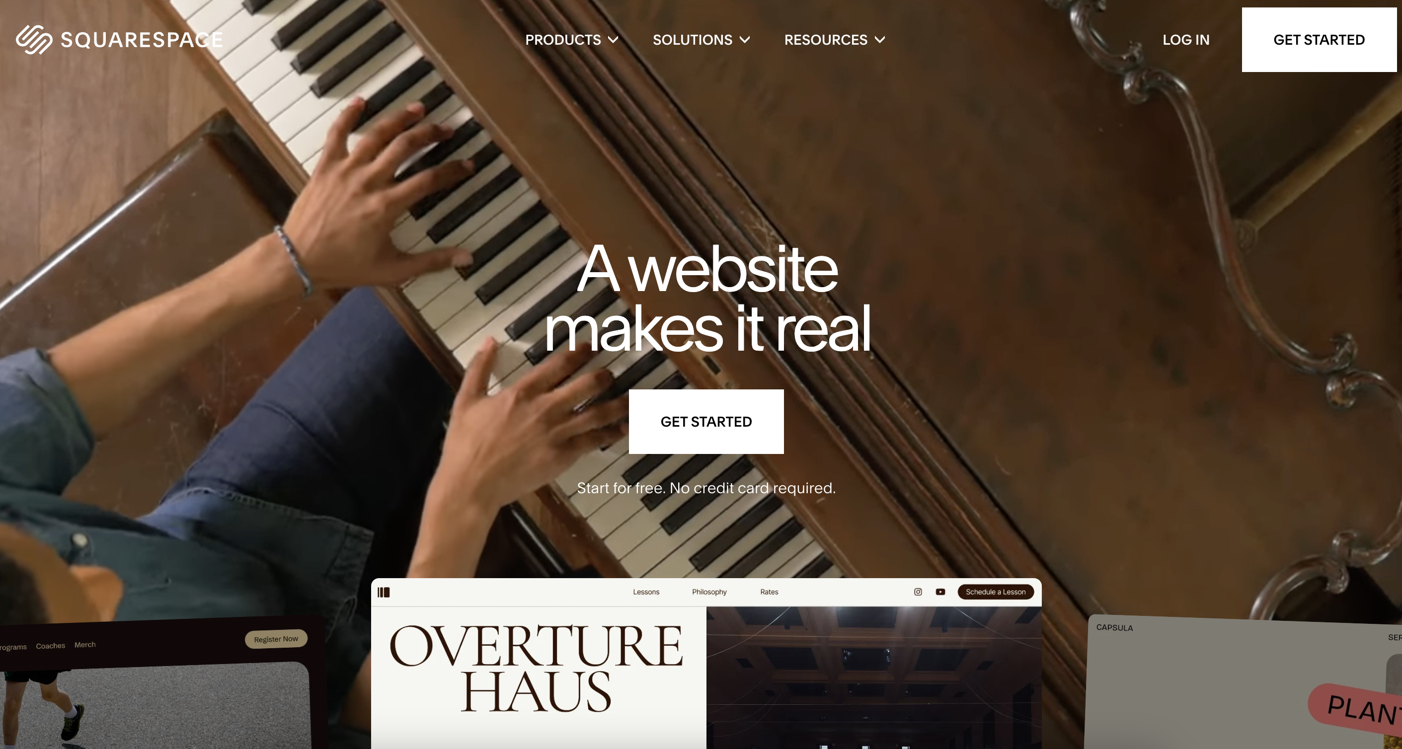 Squarespace screenshot