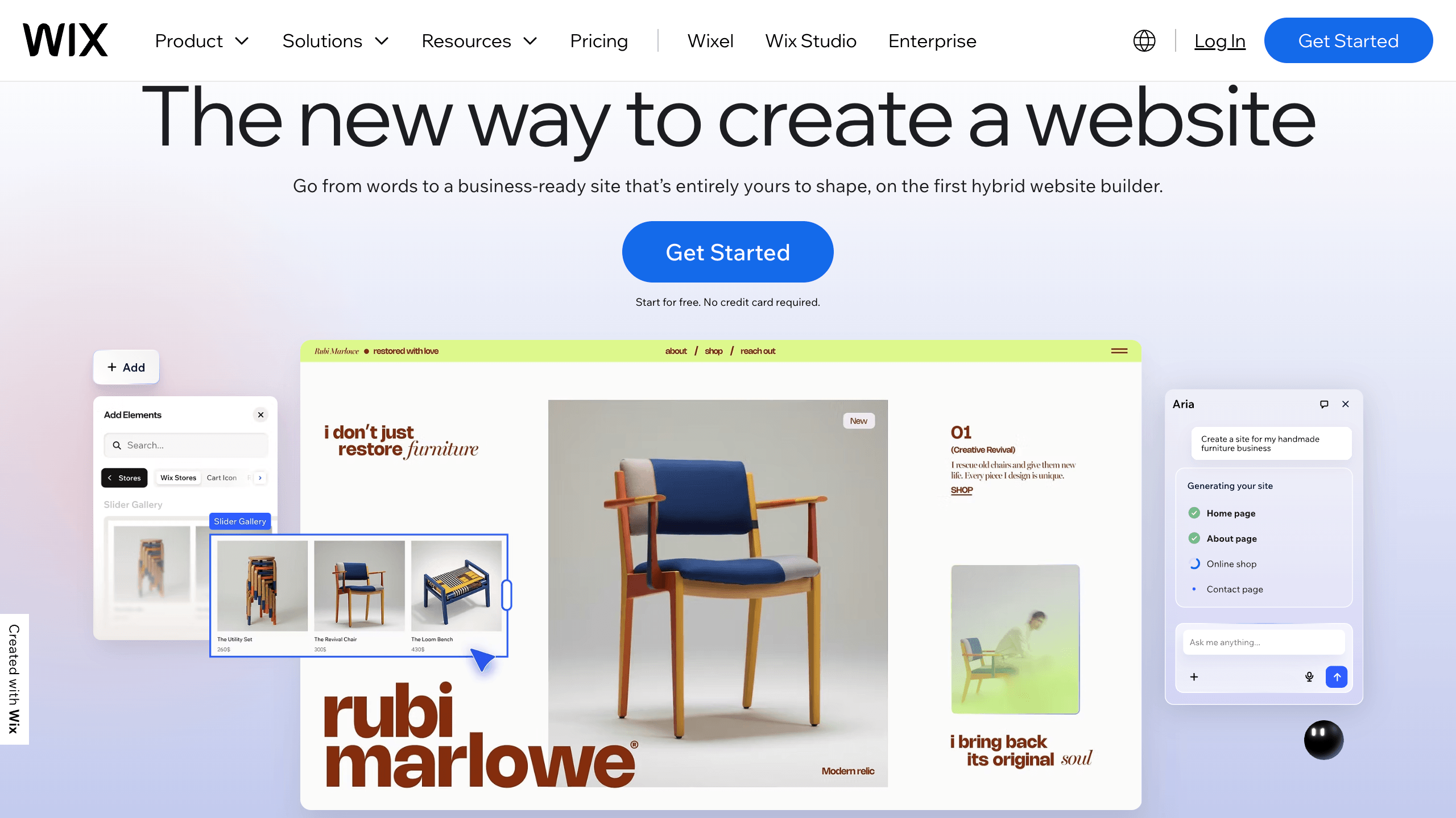 Wix screenshot